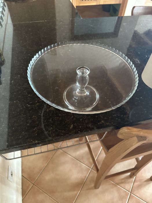 Prato suprte para bolos vidro