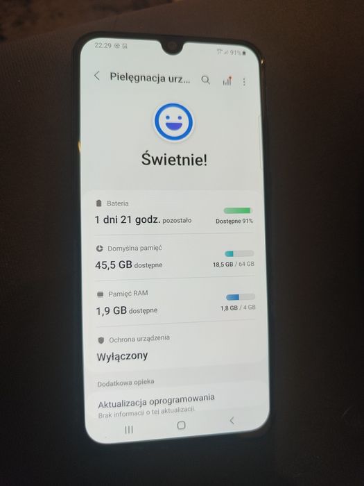 Smartfon Samsung Galaxy A40 4/64 4 GB RAM telefon komórkowy