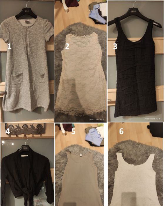 Paka ubrań damskie dziewczęce S ponad 20 szt.bluzki tuniki sukienki