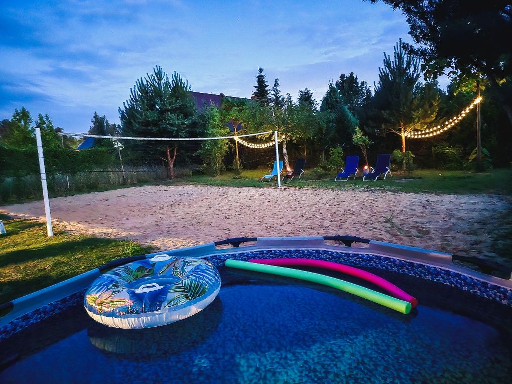 Wynajem Willa Aleksandra dom z bali z jacuzzi Nowy Dębiec k/Kościana