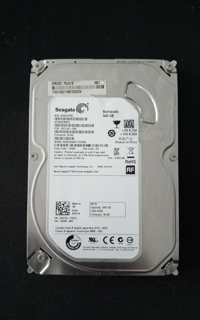 Dysk twardy HDD 3,5" Seagate Barracuda 500GB 7200RPM doskonały stan