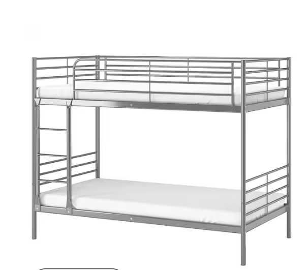 Metalowa rama łóżka piętrowego IKEA SVÄRTA