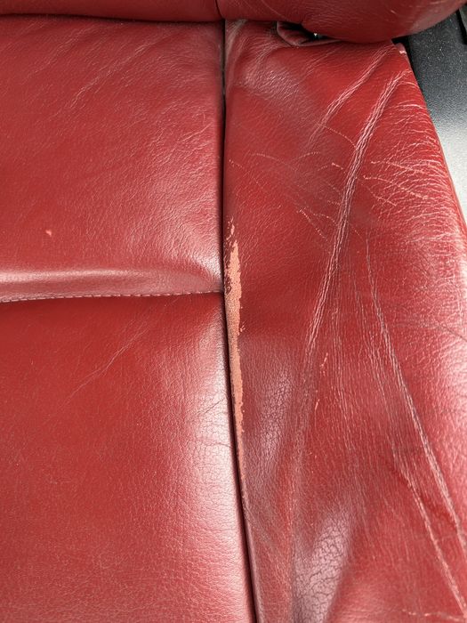 Komplet fotele przód tył boczki czerwone skóry Bmw seria 3 e46 touring