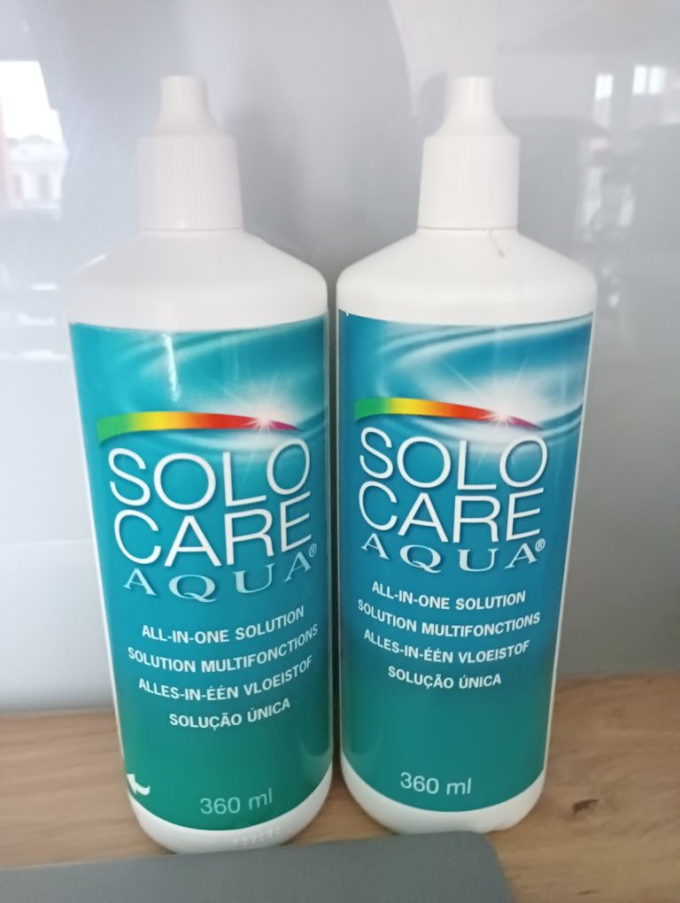 Sprzedam płyny solo care Aqua do soczewek