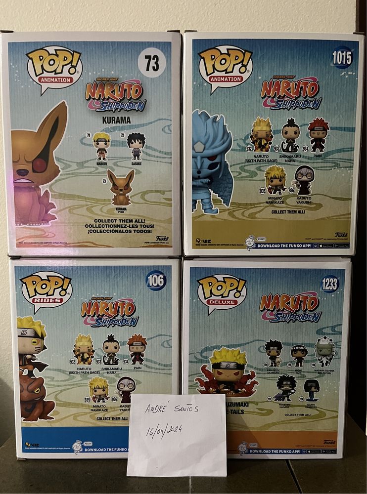 Funko pop Dragonball One Piece Naruto