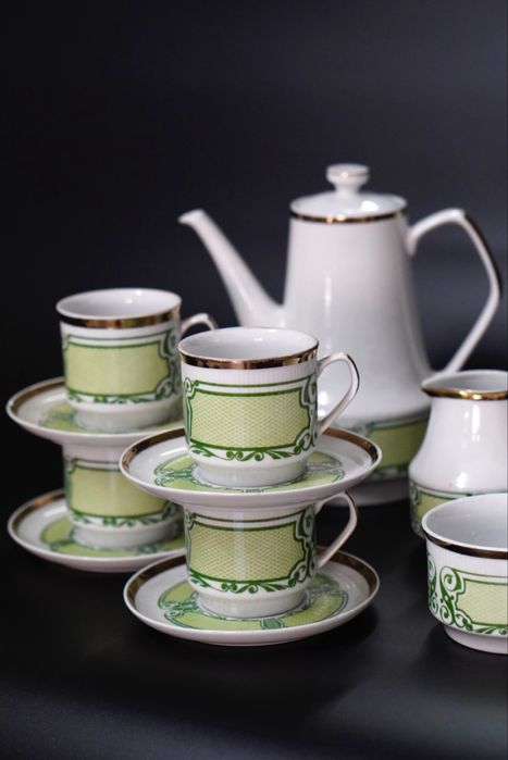 Serwis Roman Chodzież porcelanowy kawowy retro vintage prl