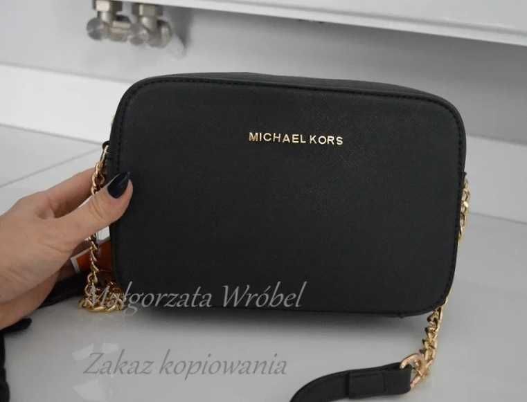 MICHAEL KORS prostokątna JET SET mini listonoszka czarna MK MK