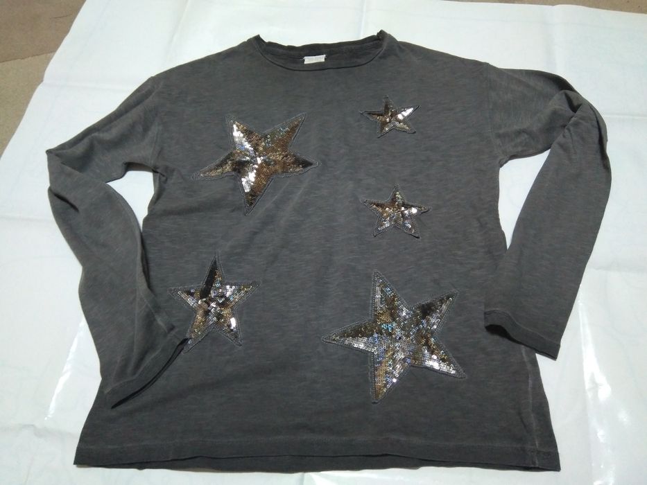 Sweat cinza com lantejoulas Zara tam 11/12