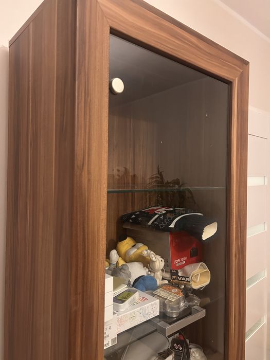 Meble do salonu ciemne drewno