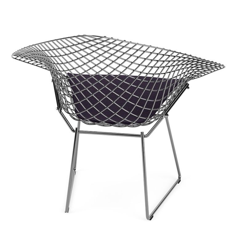 Diamond Chair fotel Harry Bertoia srebrny