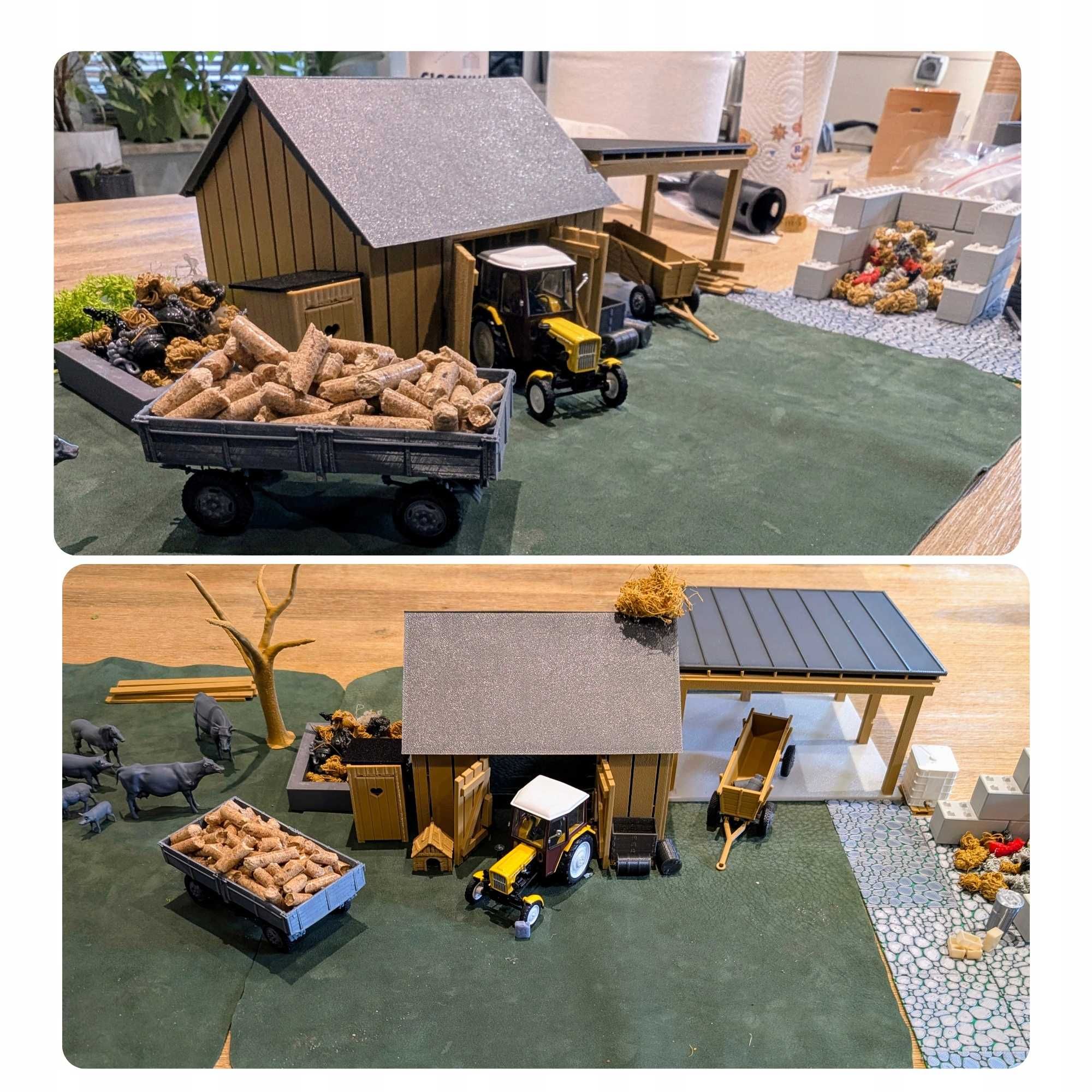 Model stodoły 1:43 – Idealny do dioram,  druku 3D