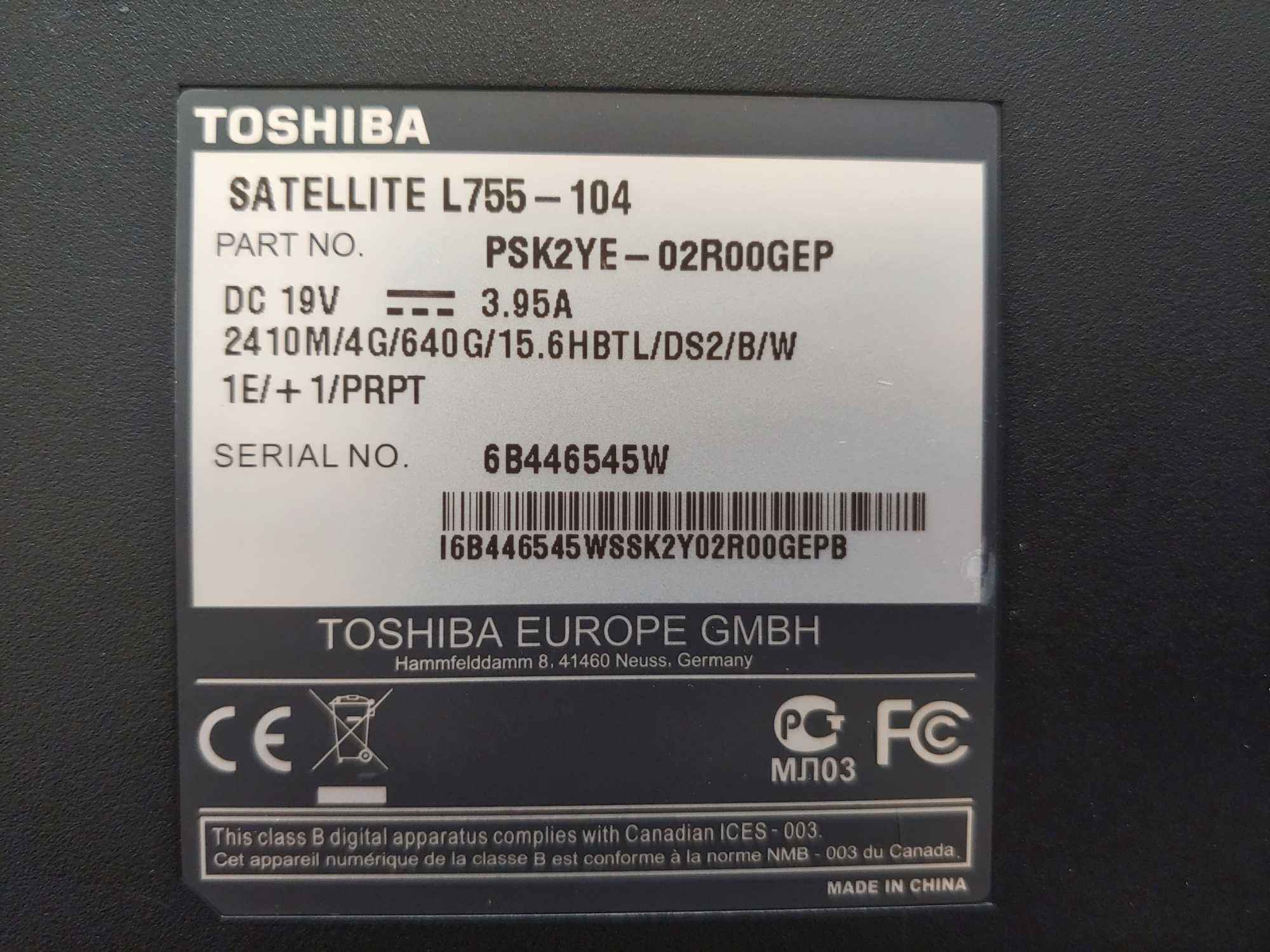 Toshiba Satellite L755-104