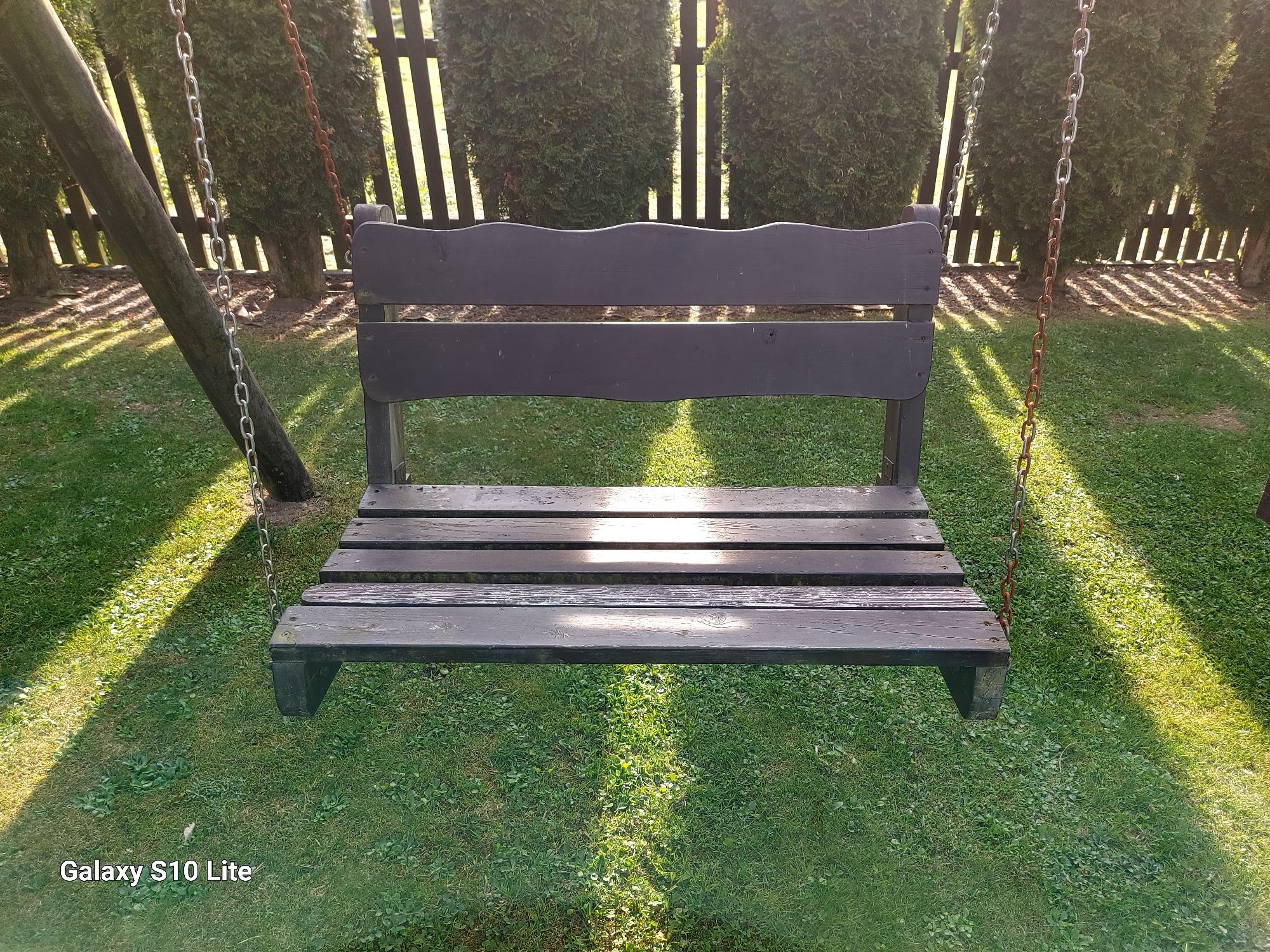 2 drewniane używane ławki do huśtawki 90 cm i 60 cm