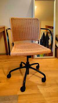 Krzesło biurkowe fotel obrotowy ikea gregor plecione