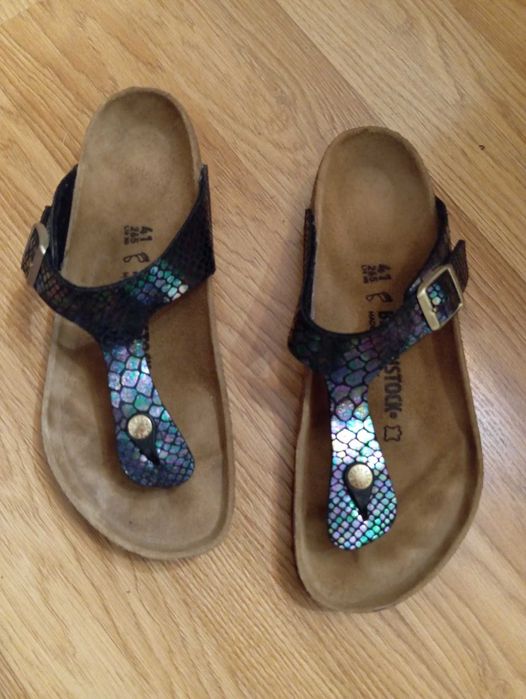 Сандалі Birkenstock Birko Flor Gizeh зі зміїним принтом 41, 26,5 см