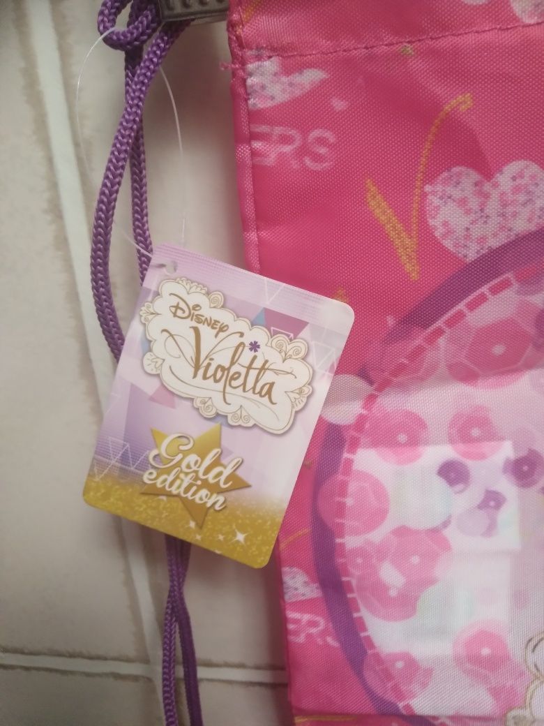 Mochila/ Saco de alças -Violetta - Disney- com etiqueta