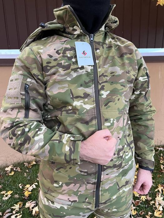 Куртка Софтшелл мультикам утеплена флісом. Розмір М