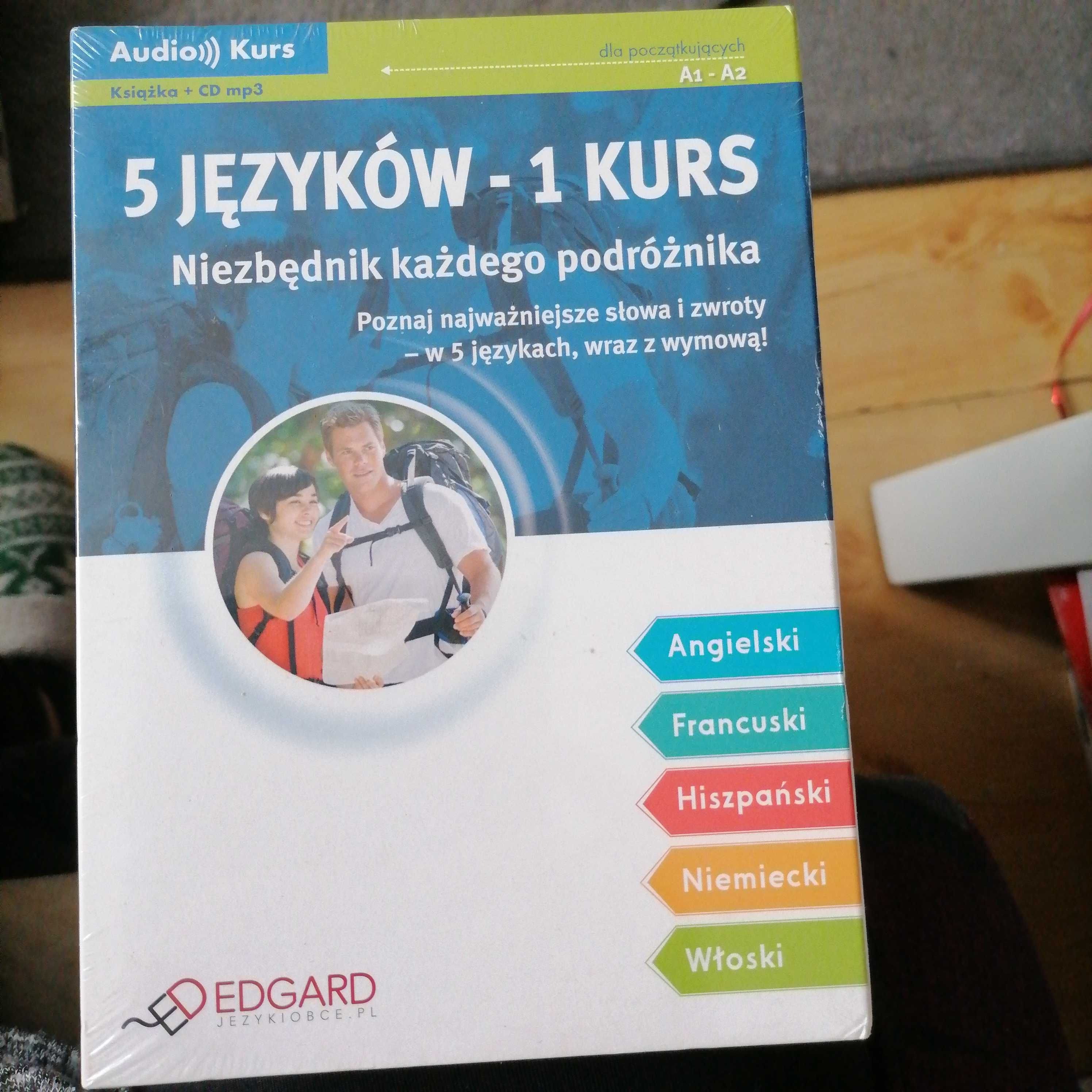 Nowy-5 języków-1 kurs-Niezbędnik każdego podróżnika