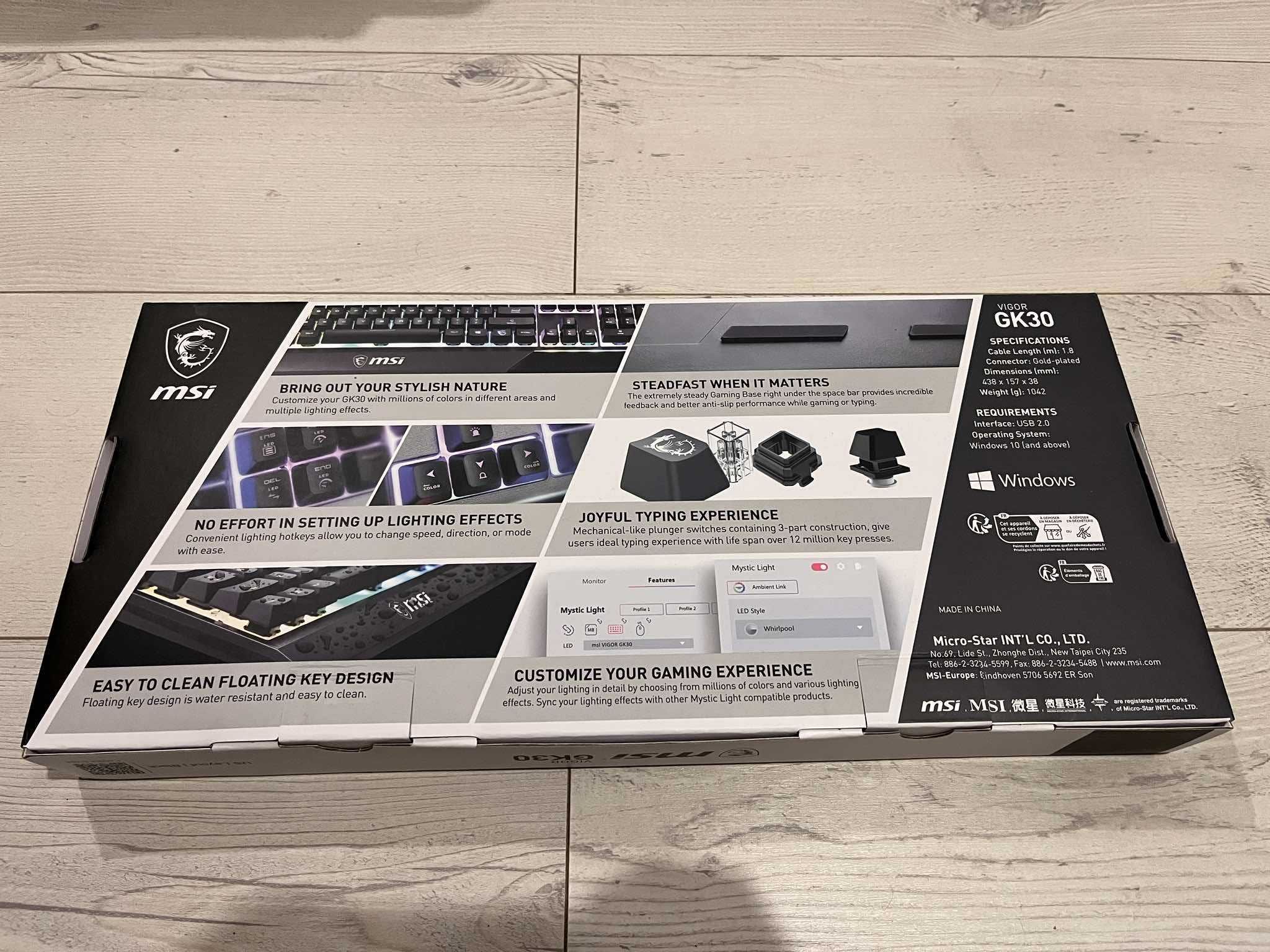 Klawiatura MSI Vigor GK30