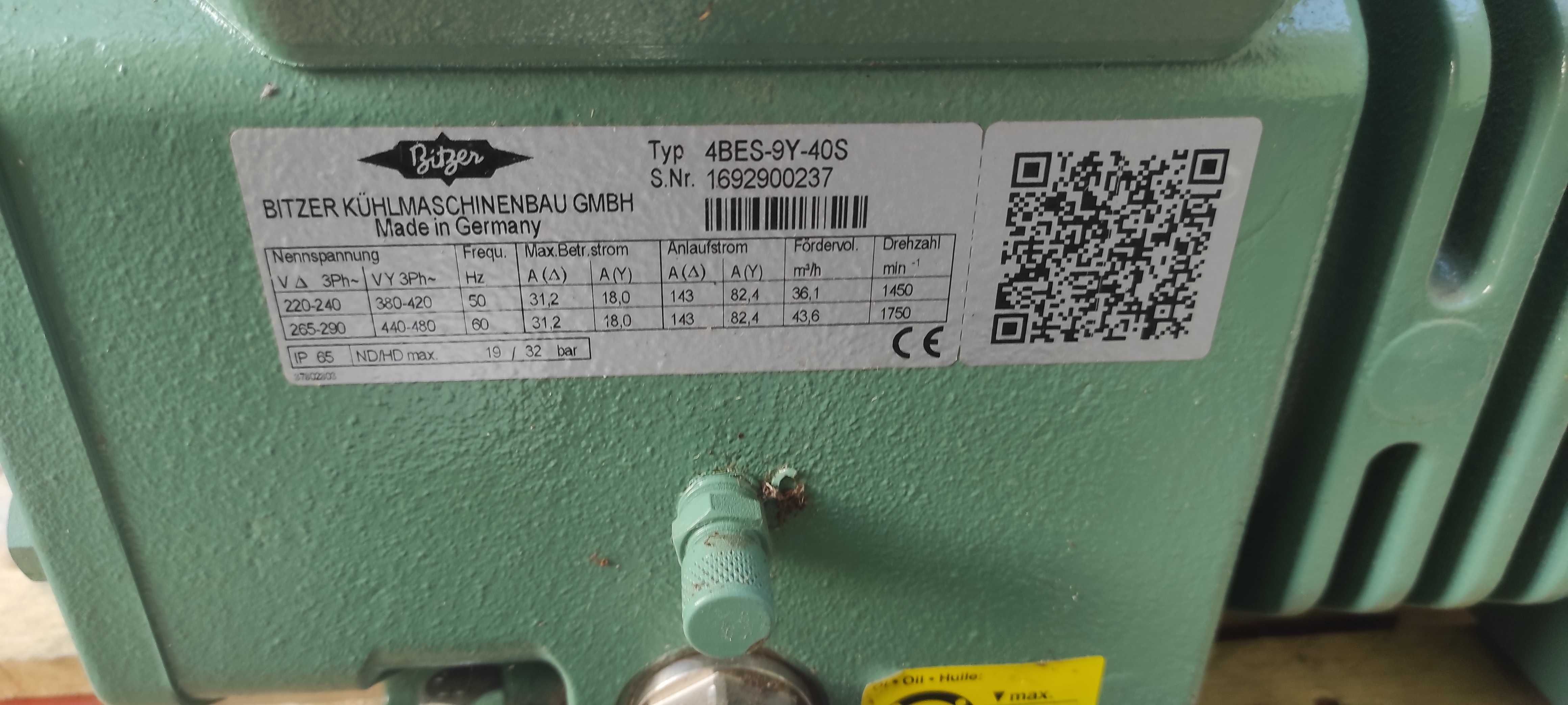 Sprężarki Bitzer ECOLINE 4BES-9Y-40S 36,1 m³/h 24 kW