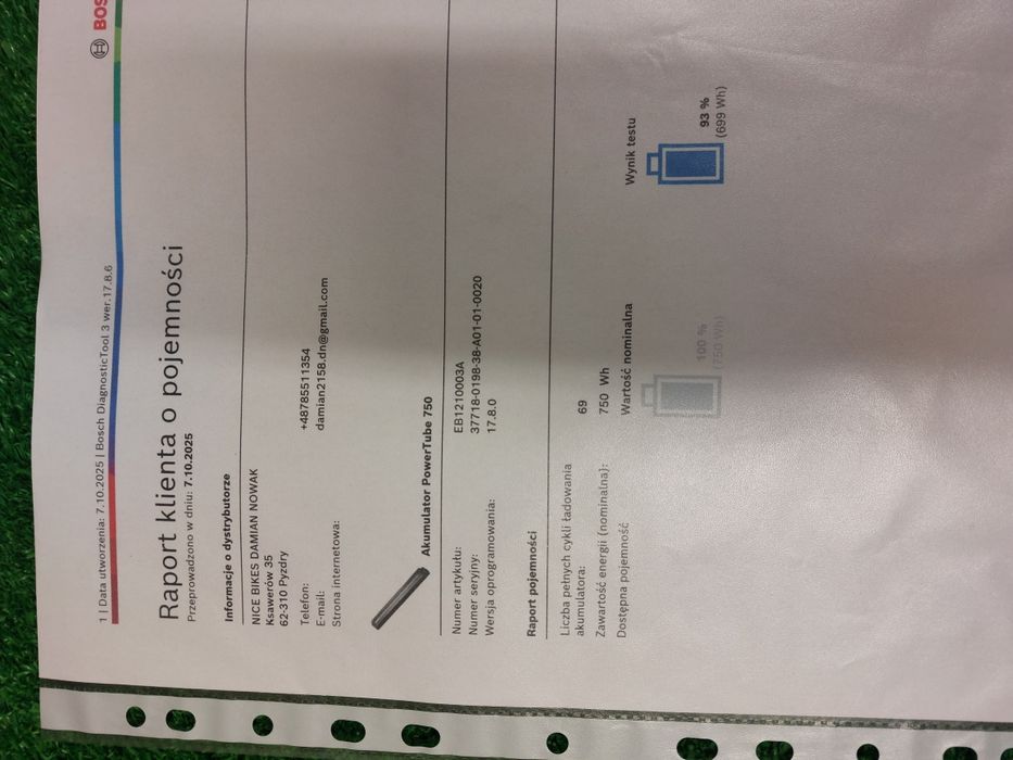 2.bateria rowerowa bosch powertube 750