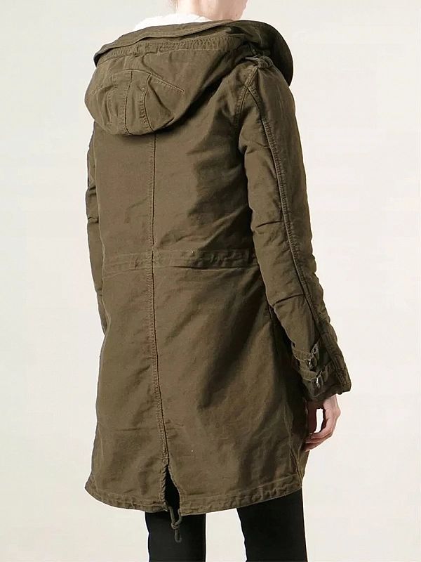 Maison Scotch Militarna Parka Premium Vintage Damska Kurtka Cargo