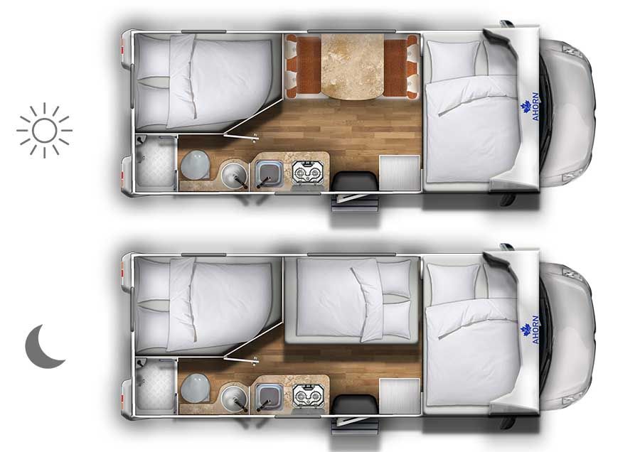 Wynajem kampera 6-osobowego AHORN 660