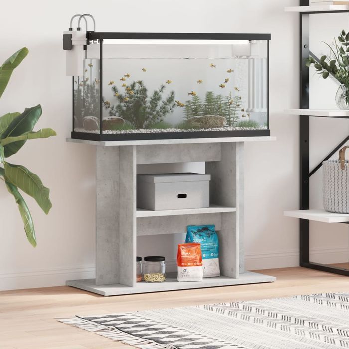 Szafka pod akwarium Vidaxl 80x35x60 cm szaro-betonowa