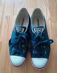 Granatowe brokatowe trampki Converse 41