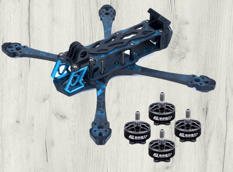 FPV rama z silnikami: Manta 5SE + AE2207 V2, 1960kV
