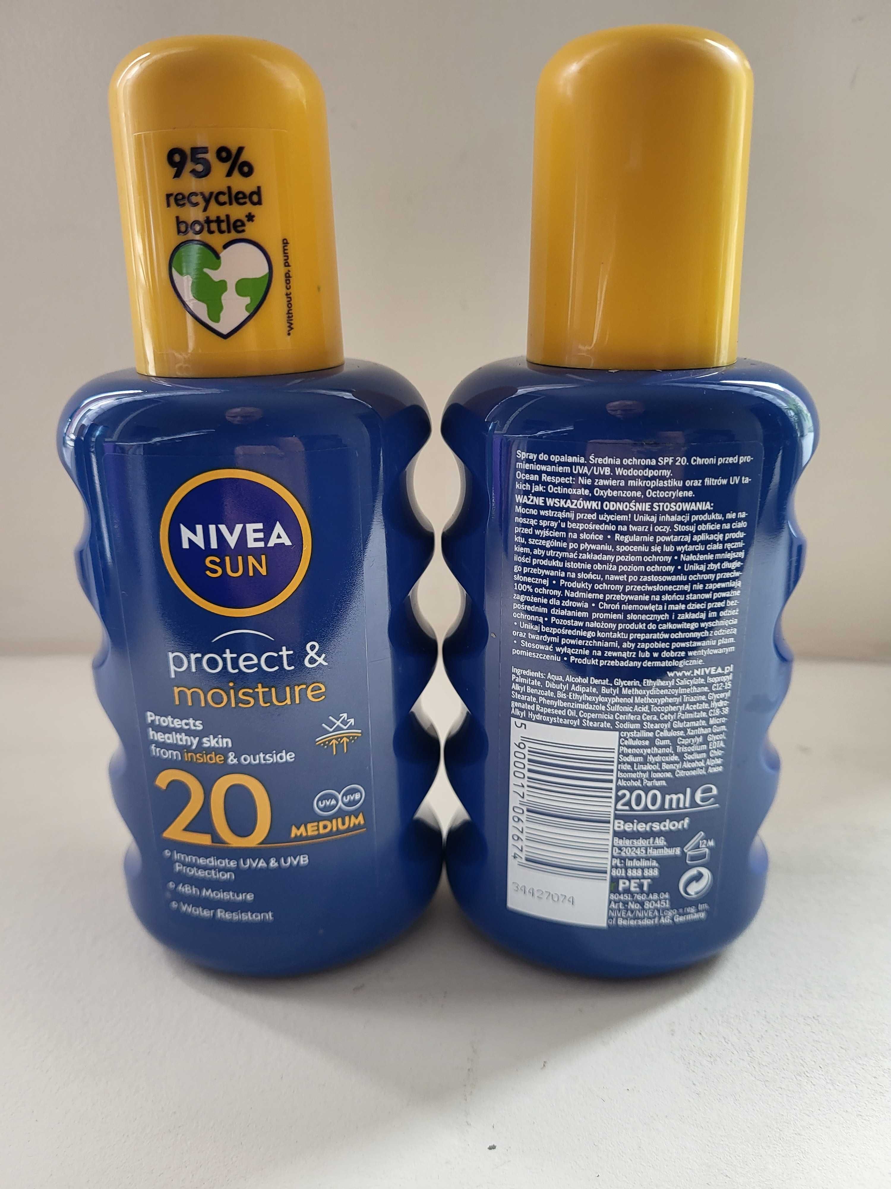 Olejek do opalania w sprayu Nivea Sun protect & moisture 20