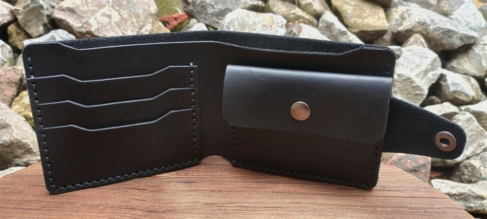 Чоловічий шкіряний гаманець. Гаманець з натуральної шкіри ВРХ