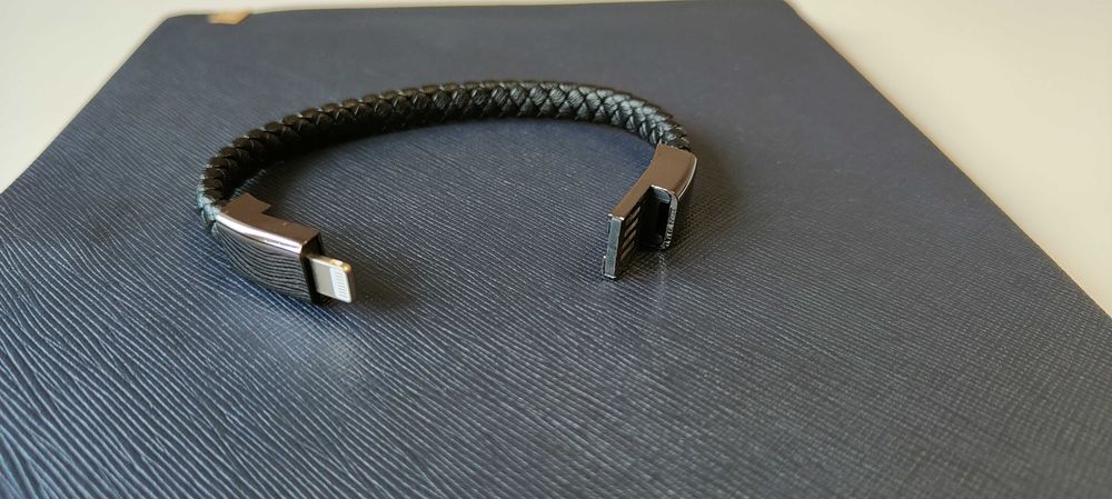 Skórzana bransoletka USB C, Lighting Iphone kabel ładujący