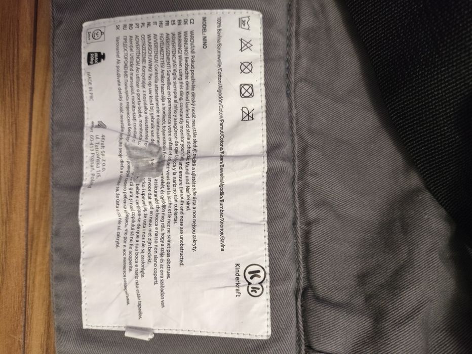 Nosidło Kinderkraft Nino szare