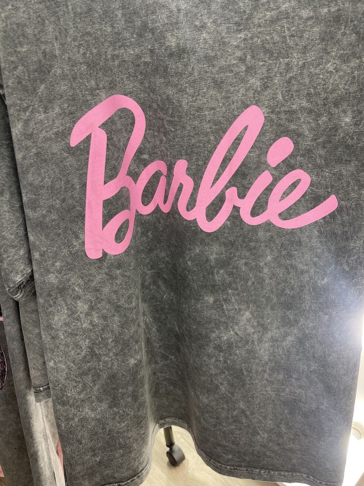 Женская футболка тай-дай Barbie в стиле zara графит Жіноча футболка