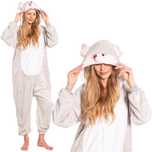 Piżama Damska Kombinezon Kigurumi Onesie Kostium Mysz Szara 175-185 XL