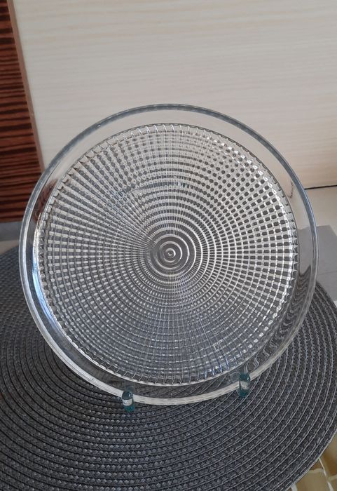 Szklana taca Ząbkowice PRL