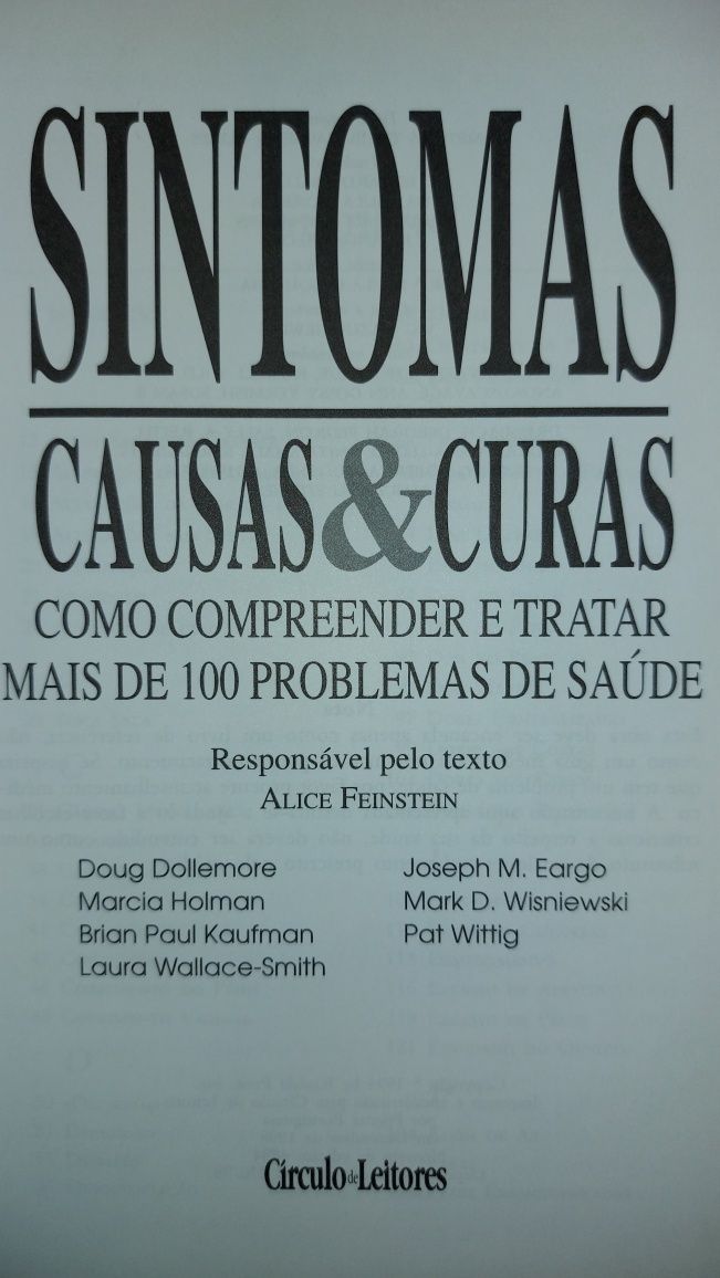 Livro "Sintomas - Causas & Curas",