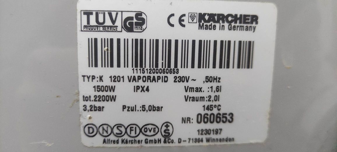 Karcher 1201 VAPORAPID odkurzacz piorący myjka parowa