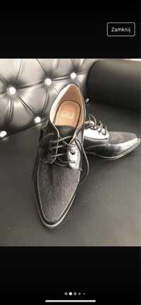 Eleganckie czarne buty rozmiar 39
