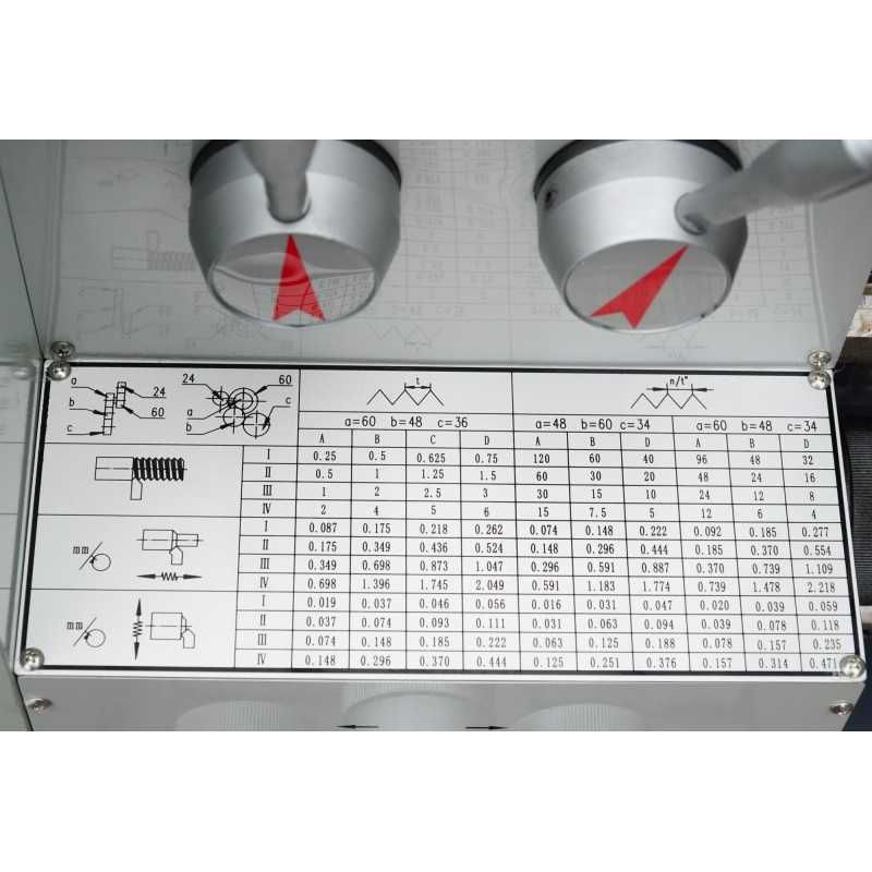 Tokarka uniwersalna CORMAK 330 x 915 400V z podstawą, Odczyty cyfrowe