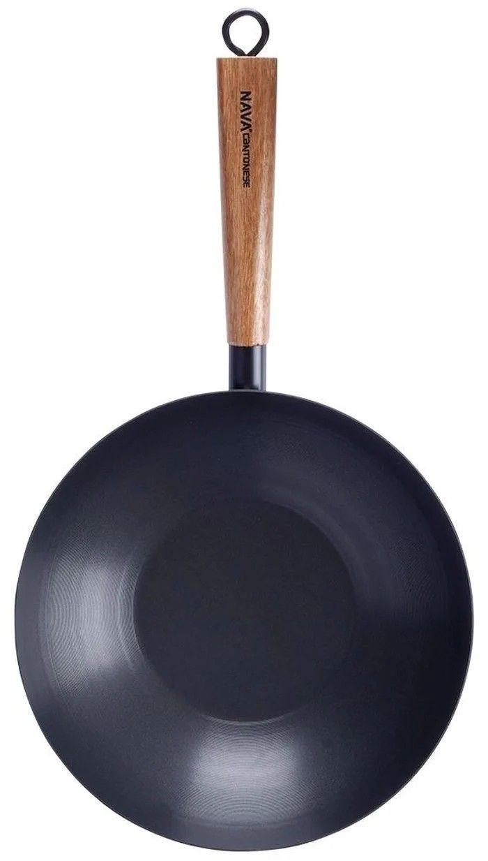 Patelnia Wok Kantoński Stalowy Chiński Głęboki Do Dań Azjatyckich 28cm
