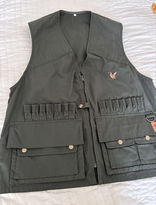 Colete de caça da SOMLYS,  M, com ave estampada. Novo