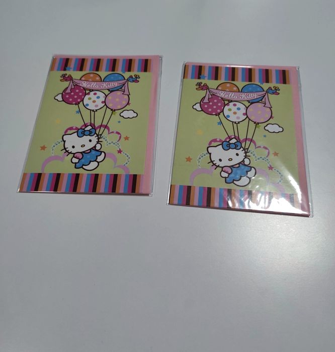 Hello Kitty karnety zaproszenia kotek kitty nr5 zielone kolorowe