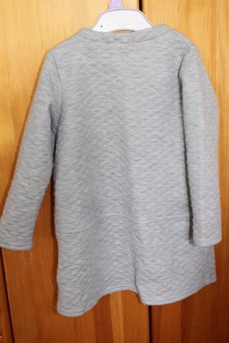 bluza tunika sukienka dresowa szara miś r. 104