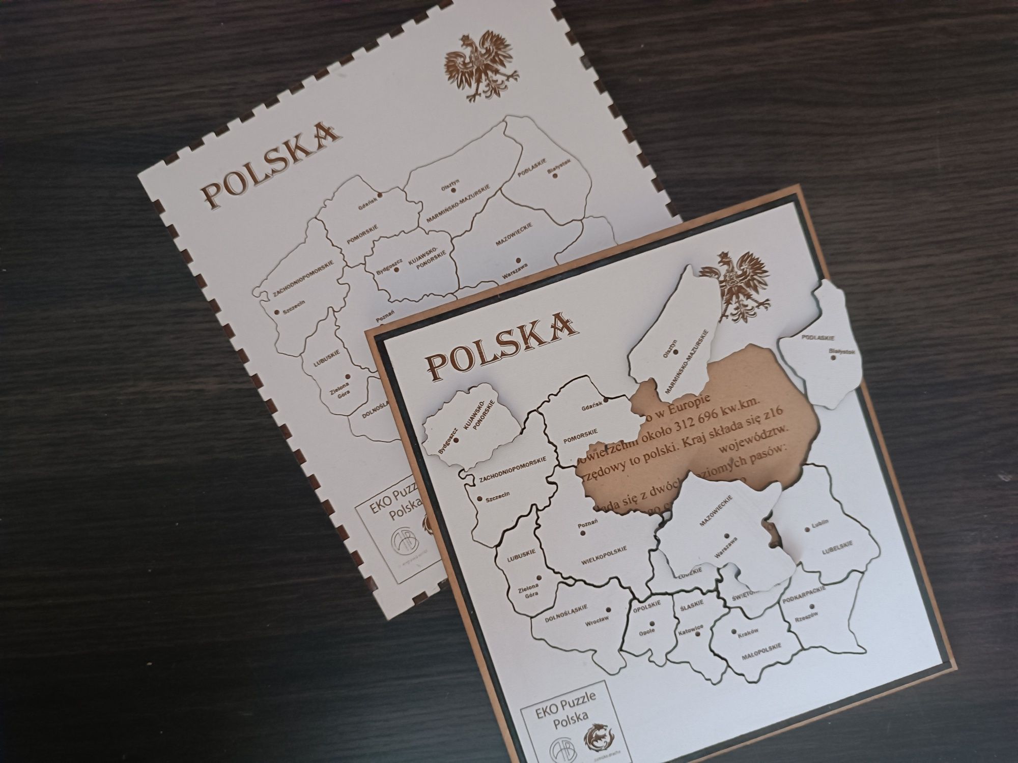 Puzzle. Mapą Polski