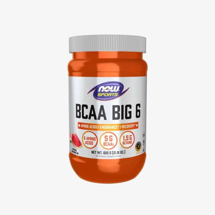 NOW Foods Sports BCAA Big 6 Powder Watermelon Арбуз Аминокислота 600 г