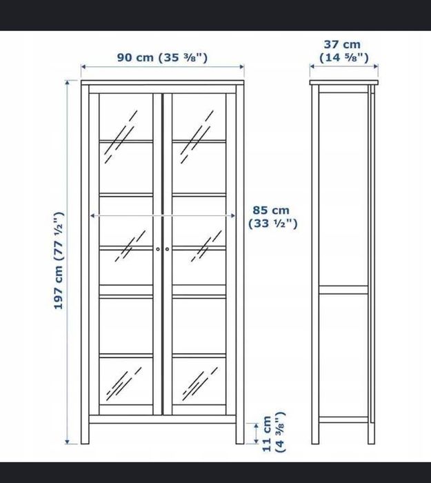 Witryna ikea hemnes szafka