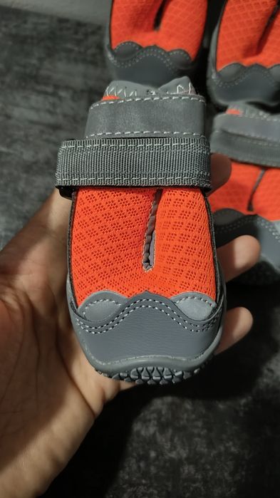 Zimowe buty dla psa, śniegowce, pomarańczowe, 4 szt rozmiar 3