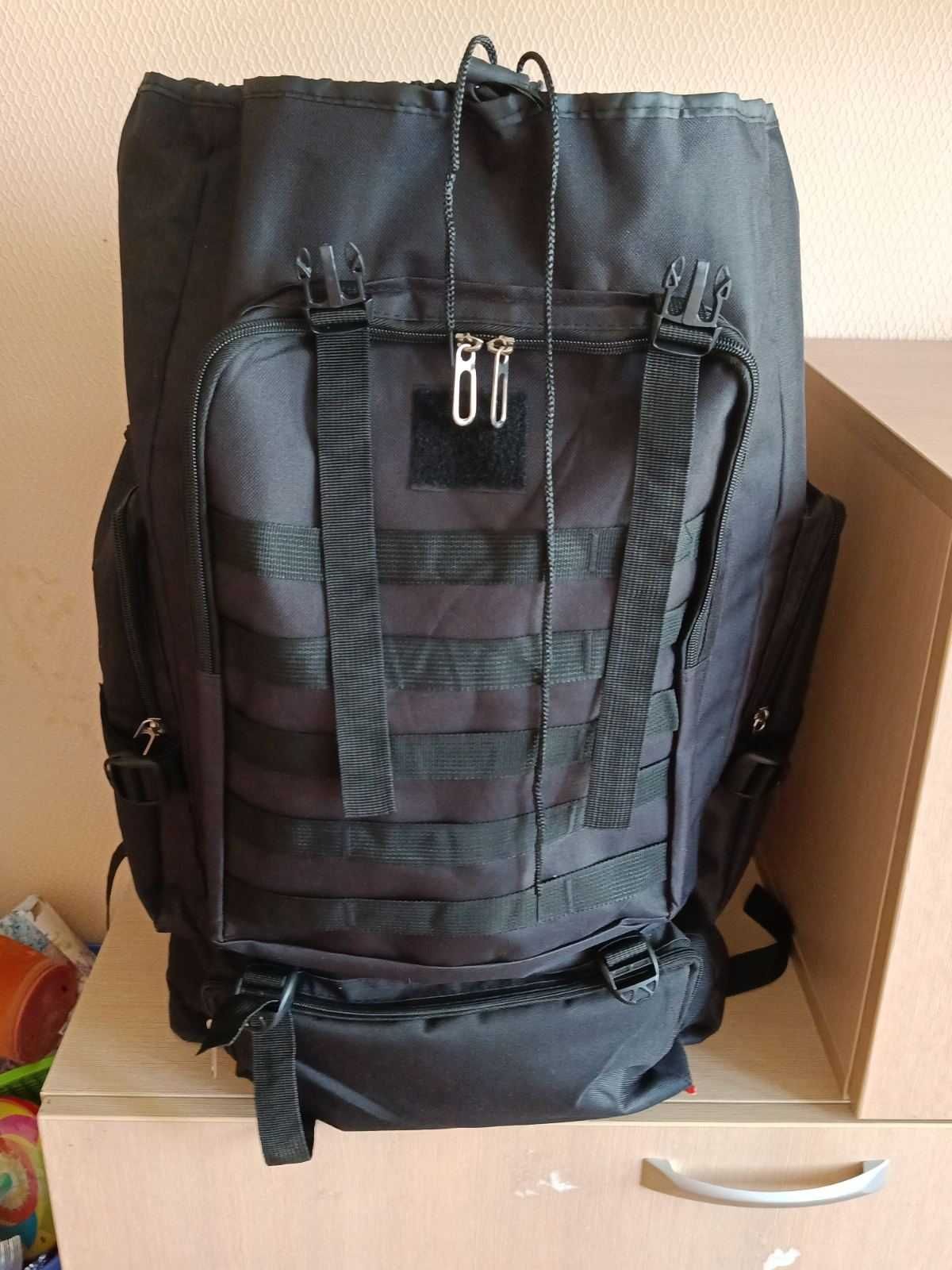 Черний рюкзак, рюкзак для походов 75 л, вещмешок